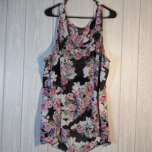 Torrid High Low Tank Top Floral EUC SZ 2 Plus Size